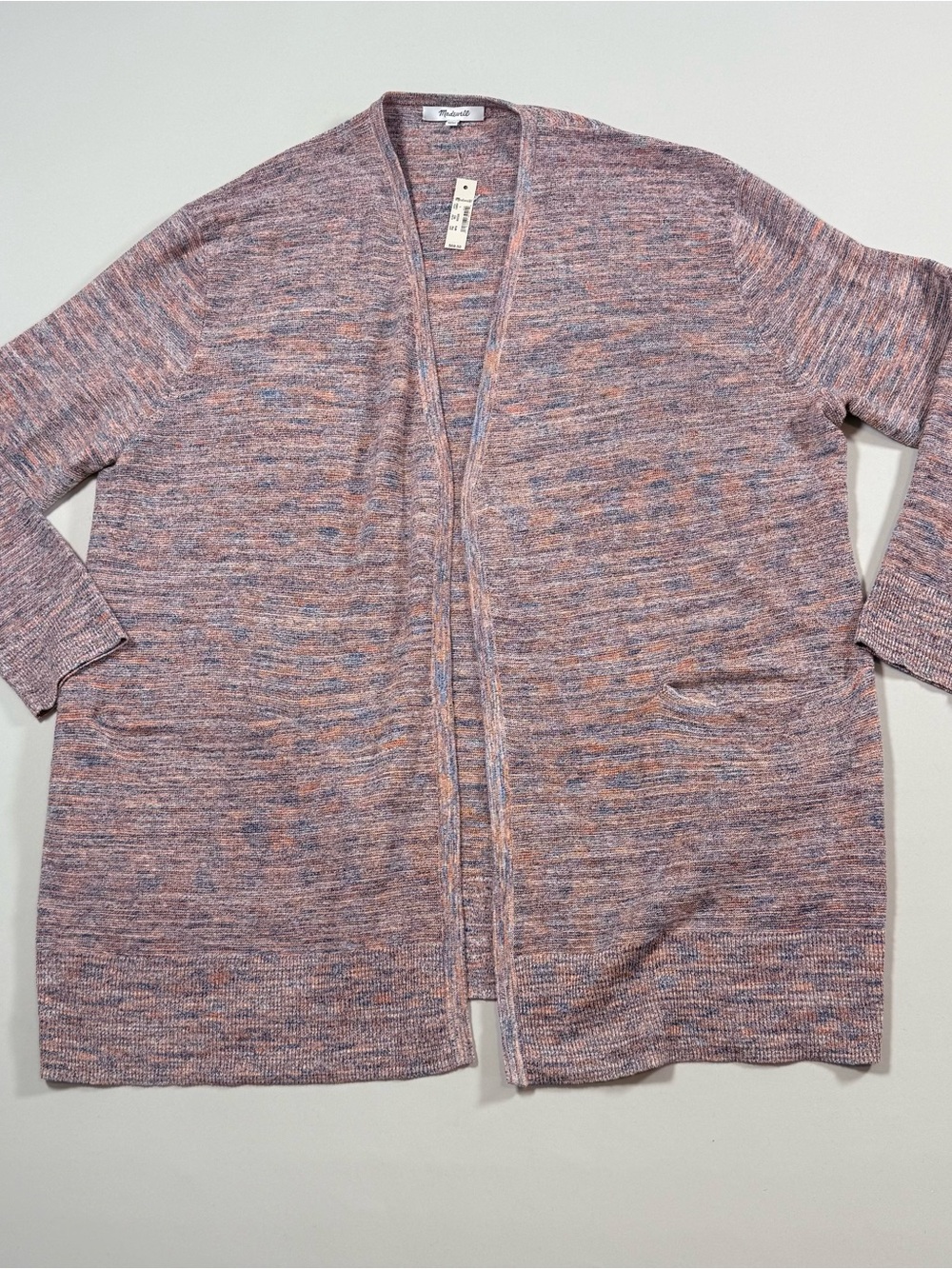 NWT Madewell Marled Summer Ryder Cardigan Sweater Multicolor Boho Coastal Size L - Picture 5 of 9